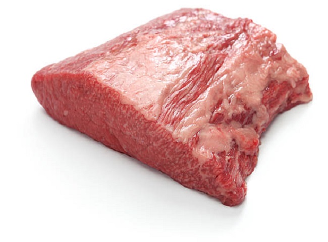 raw beef brisket isolated on white background برسكيت / Brisket - Image 1