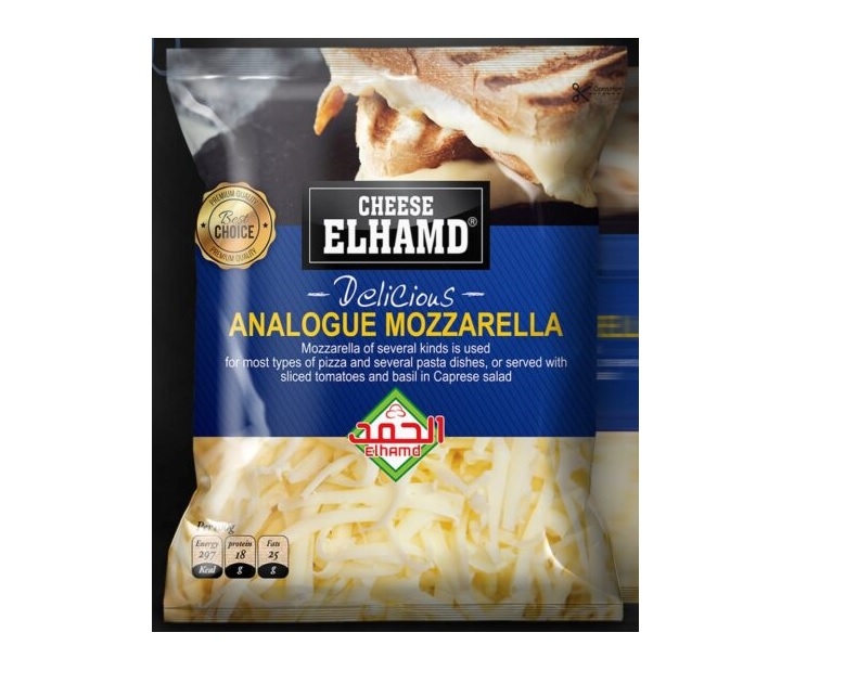 الحمد-موزاريلا-1-كجم جبن موتزاريلا مبشور الحمد / Mozzarella Cheese Shredded  ElHamd - Image 1